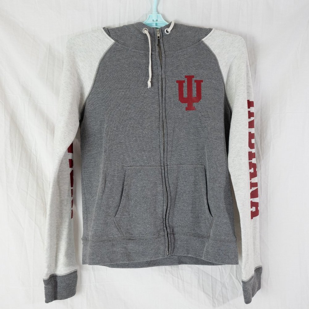 PINK Victorias Secret Indiana Hoosiers Pullover Hoodie Sweatshirt Gray Womens M